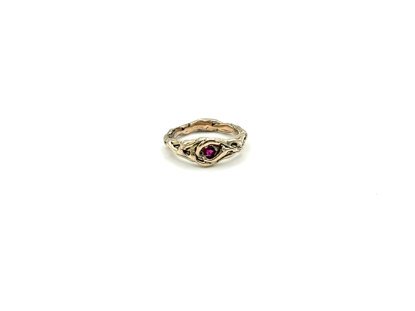 Adoration Round Ruby 9ct Gold Ring