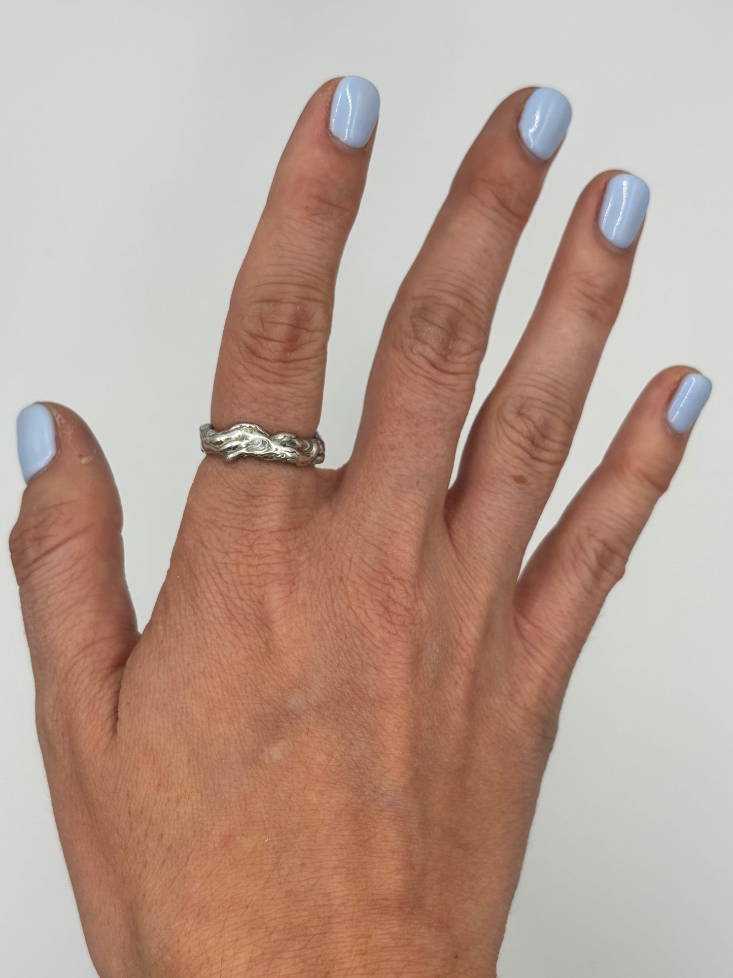 Silver Melted Stacker 1