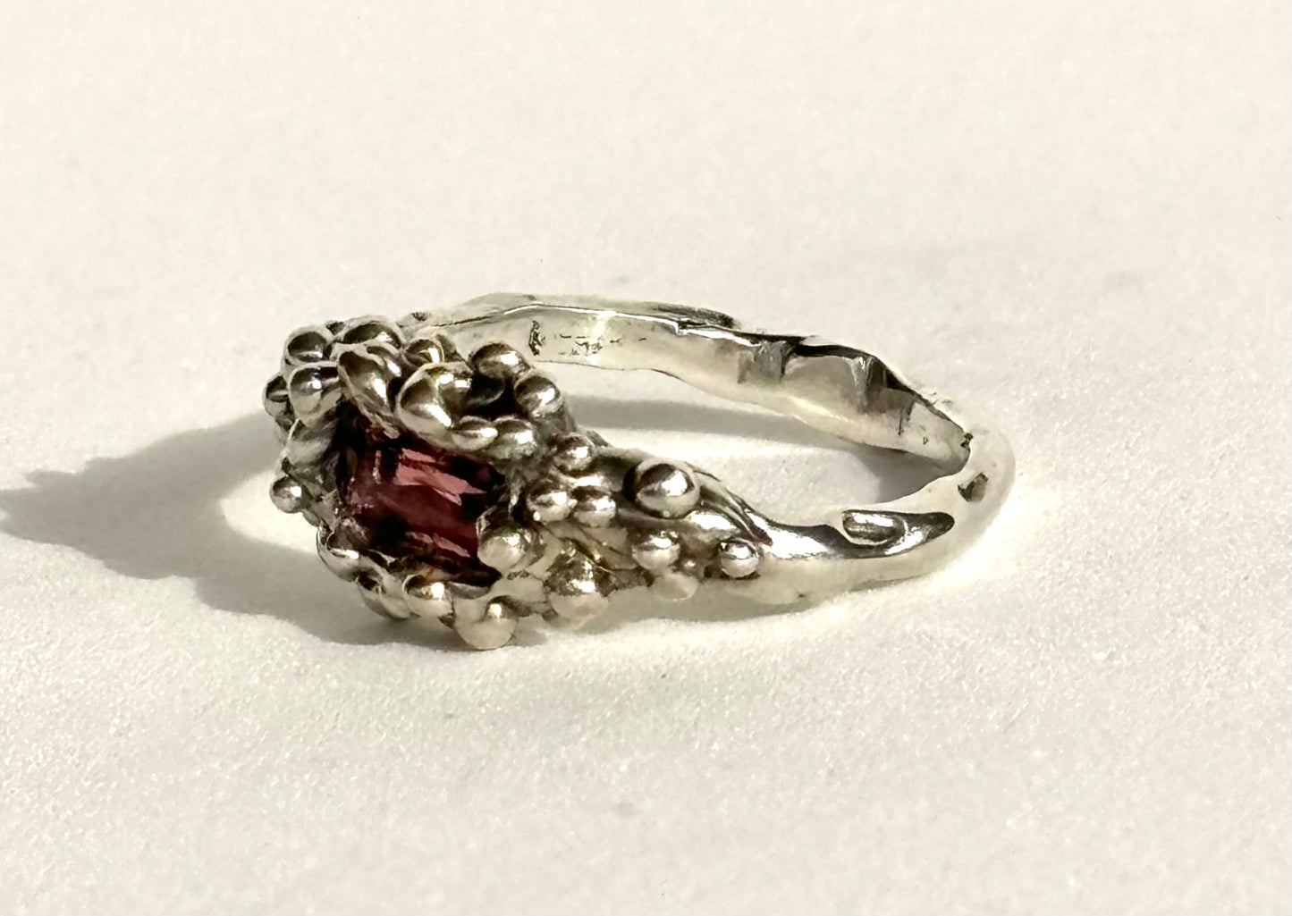 Small Silver Bubbles and Pink Tourmaline