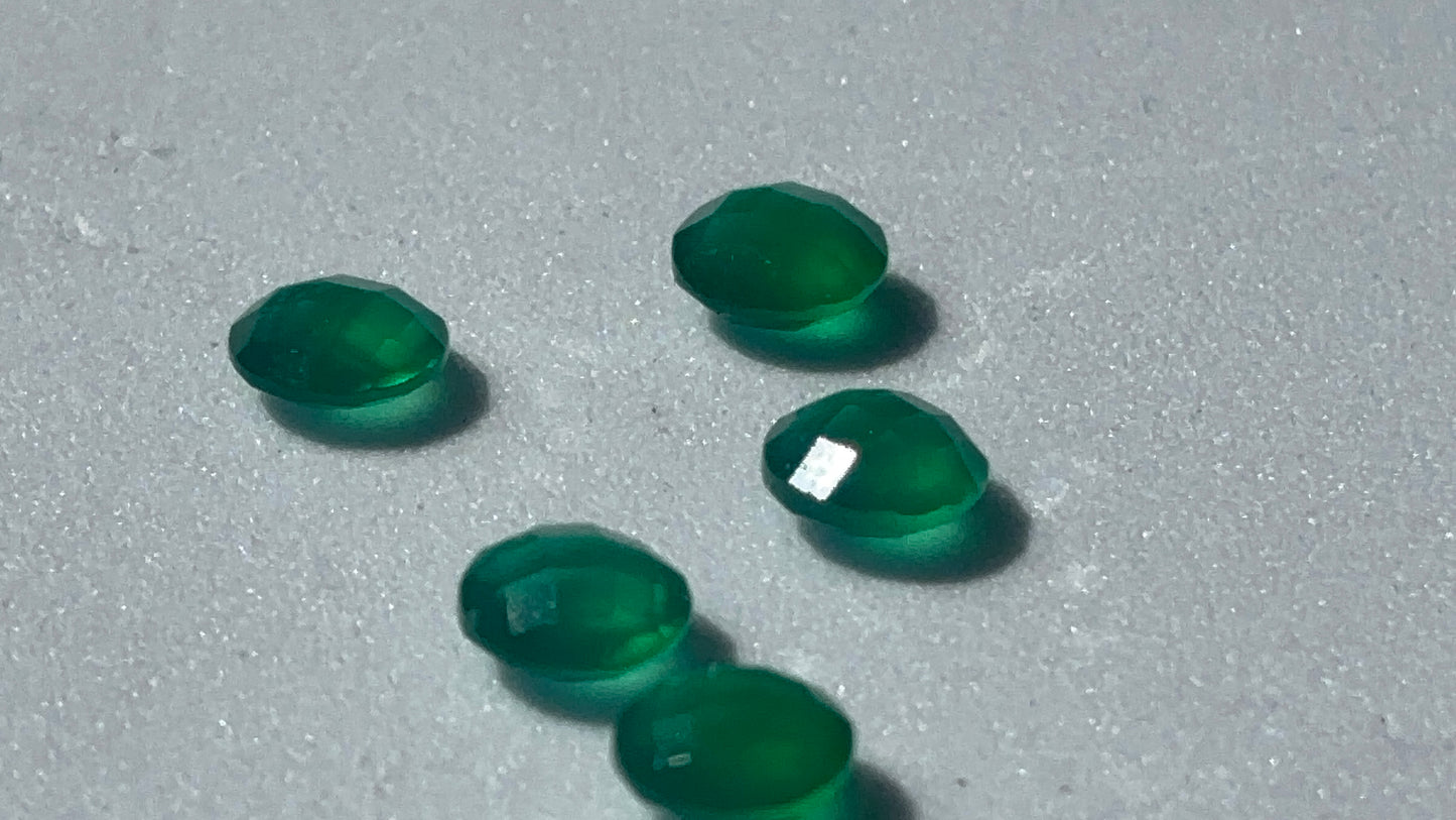 Green Onyx Cross in Silver