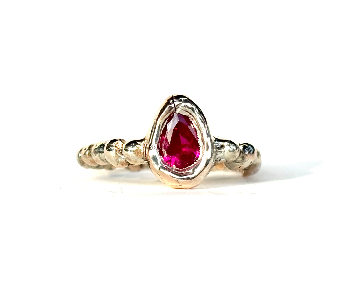 Ruby Drop 9ct Gold Ring
