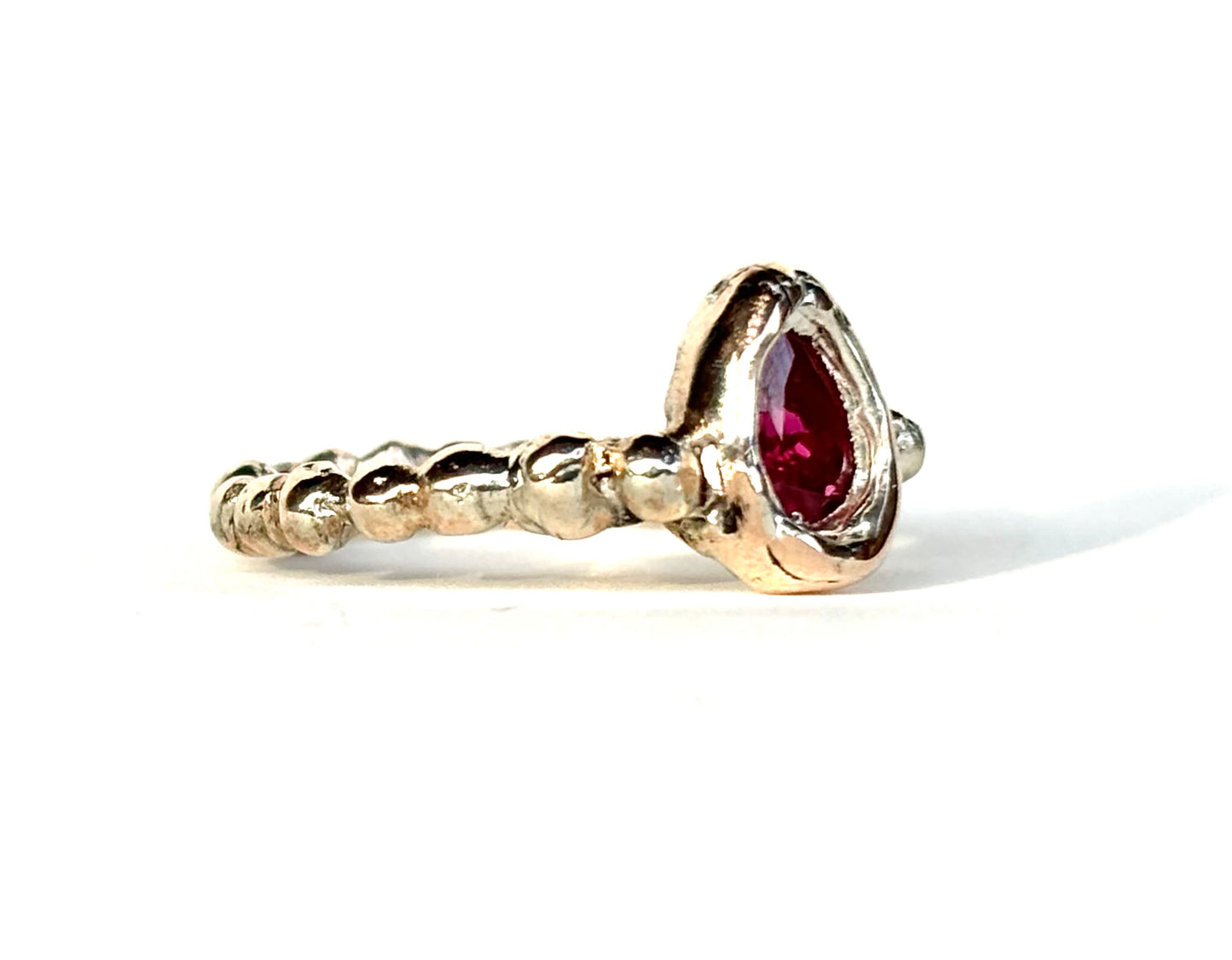 Ruby Drop 9ct Gold Ring
