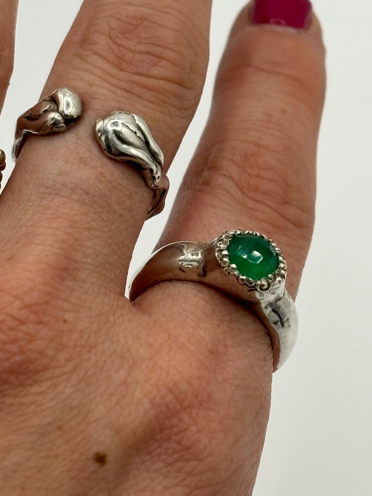 Green Oasis Silver Ring