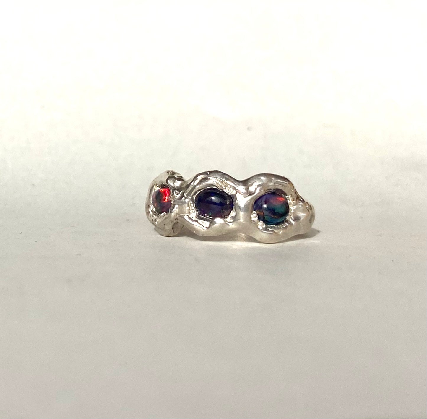 Black Opal Trilogy in Silver