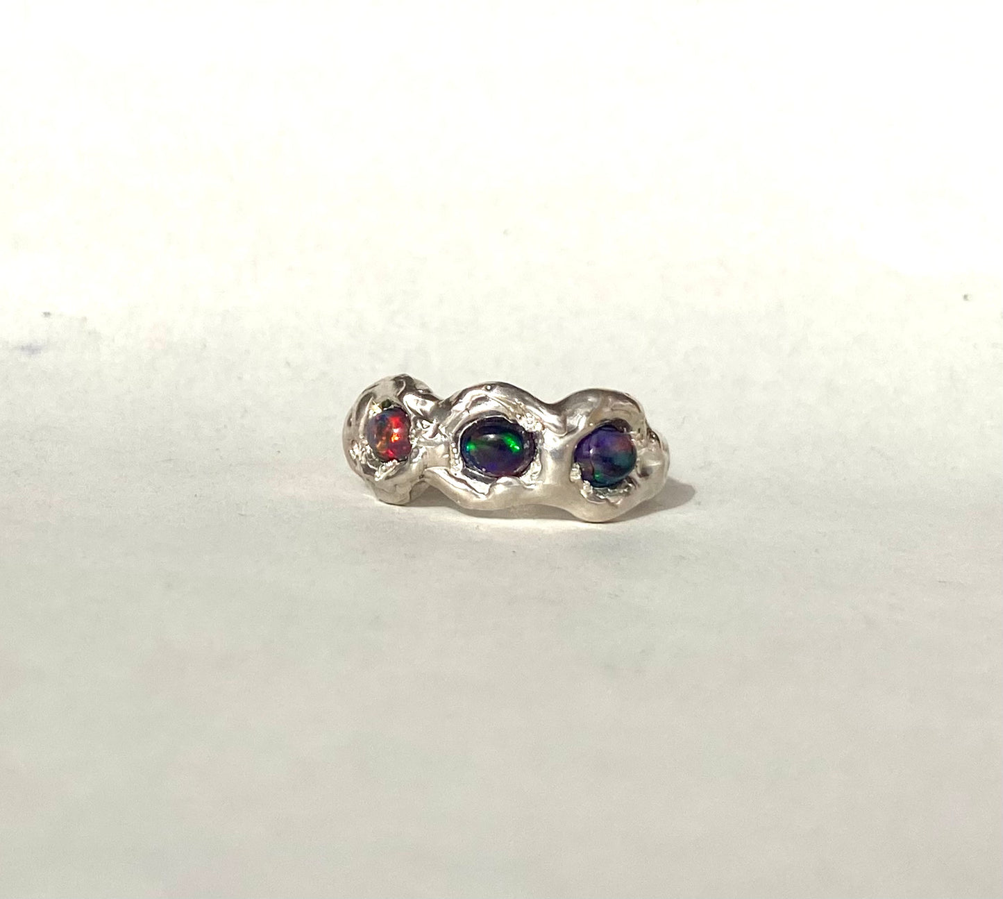 Black Opal Trilogy in Silver