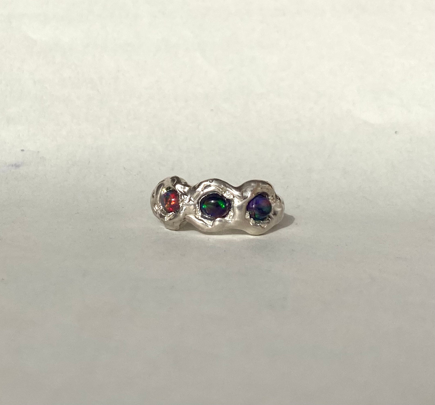 Black Opal Trilogy in Silver