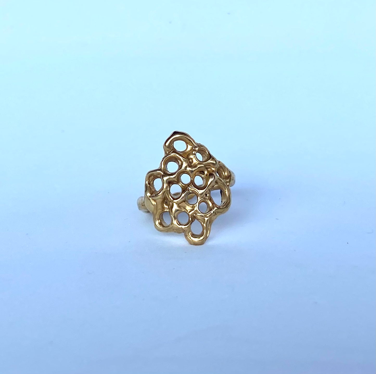 Gold Honeycomb Ring