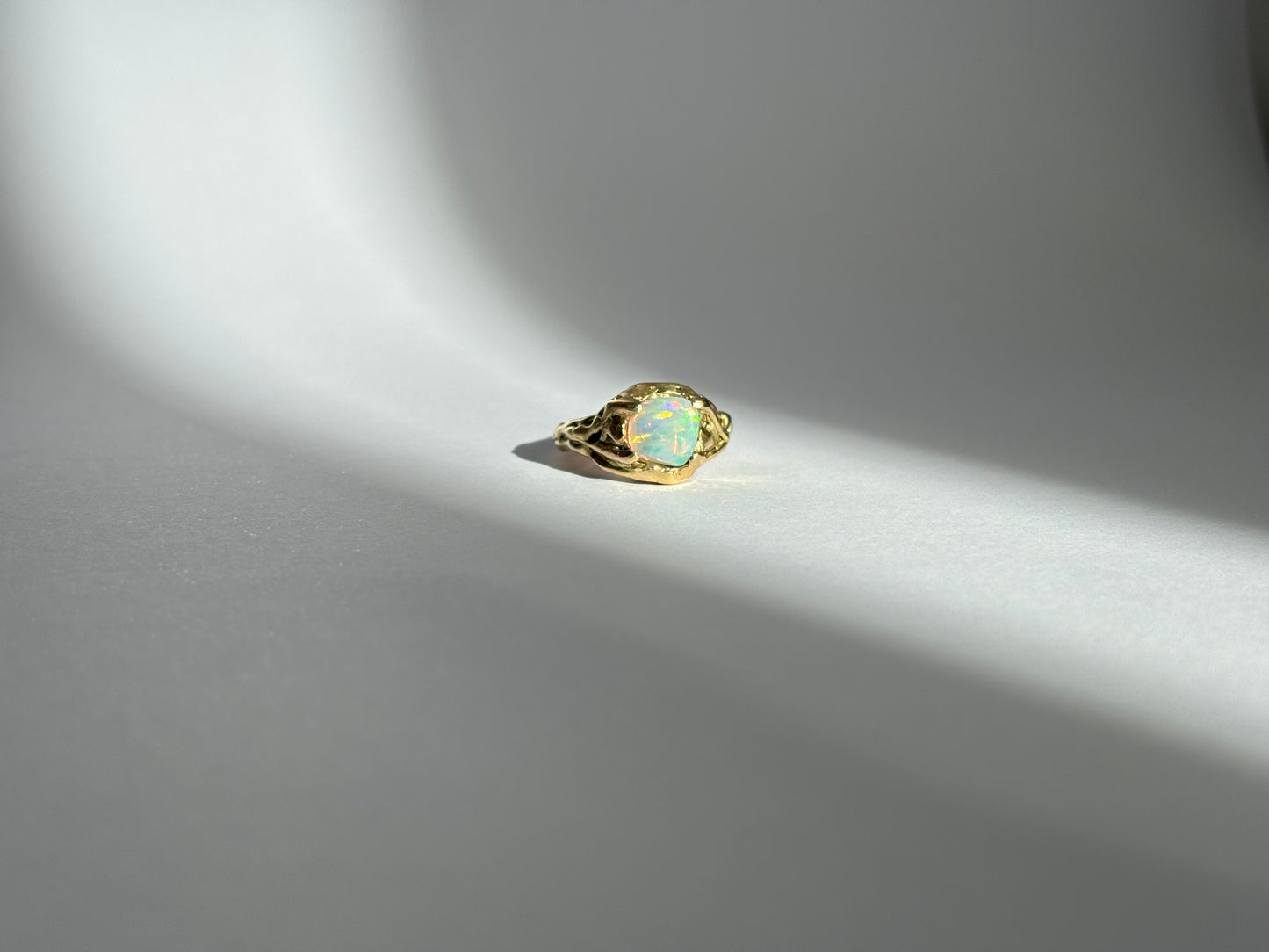 Aurora Opal Gold Ring