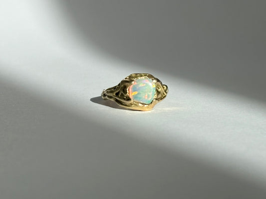 Aurora Opal Gold Ring