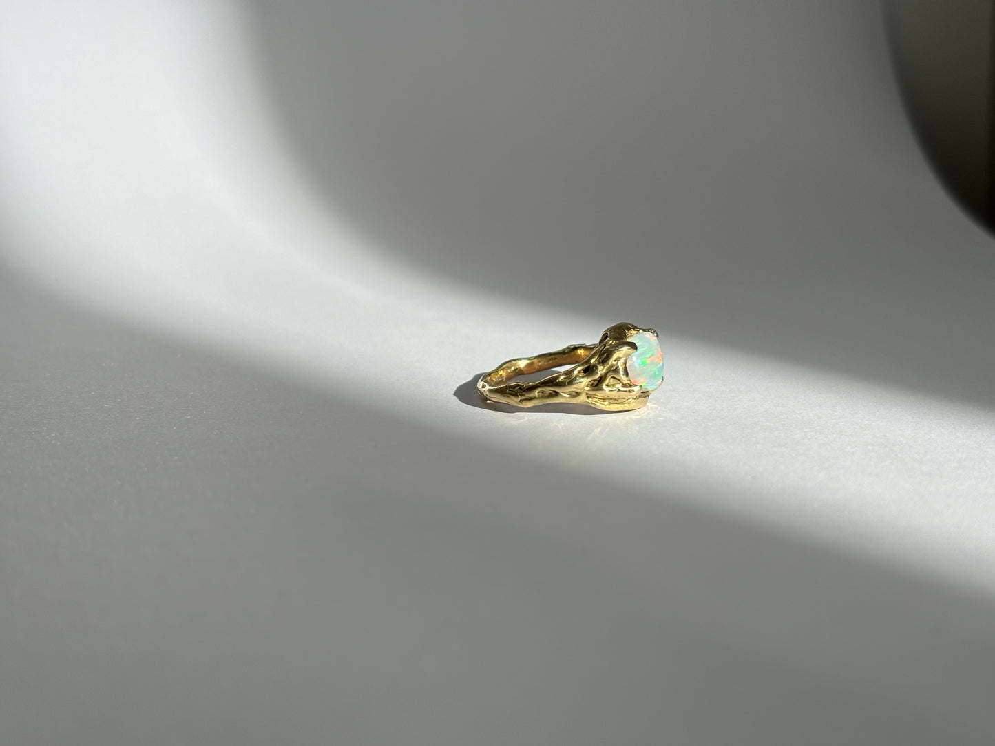 Aurora Opal Gold Ring