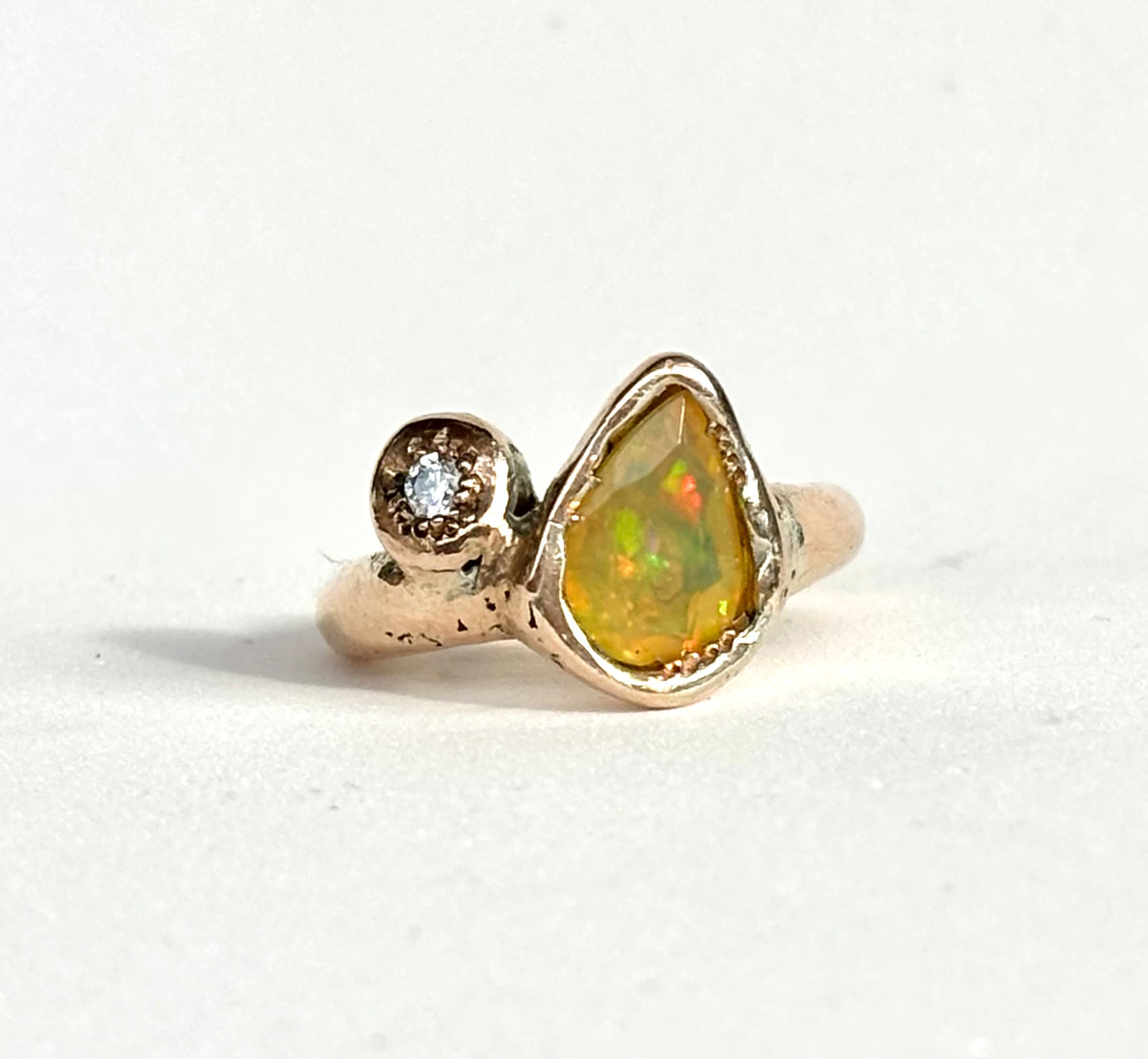 Opal and Moissanite Sparkle