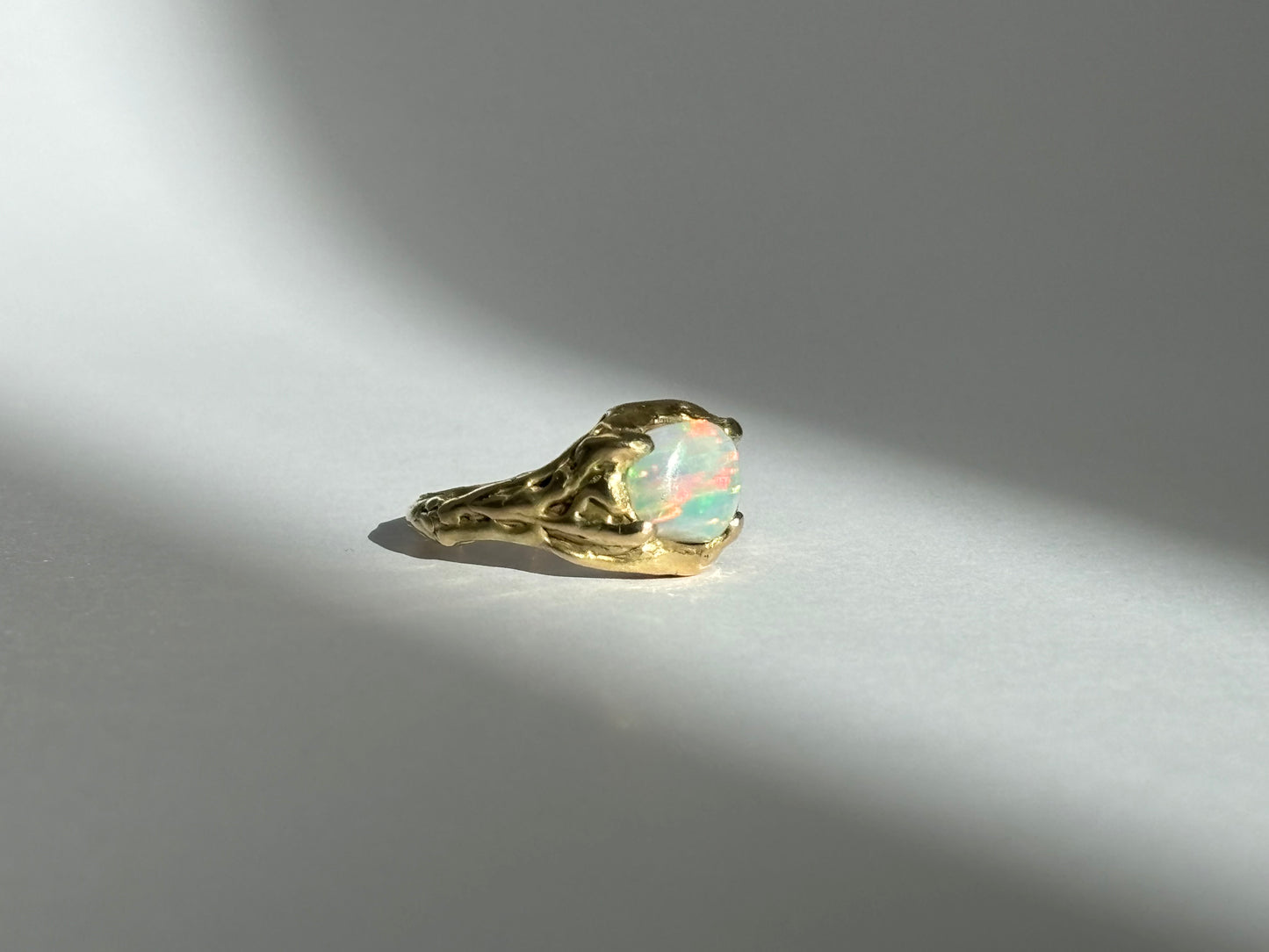 Aurora Opal Gold Ring