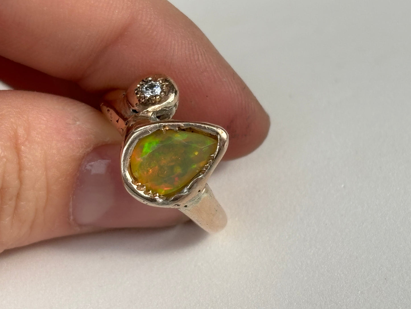 Opal and Moissanite Sparkle