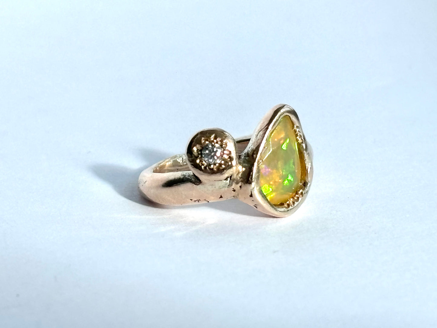 Opal and Moissanite Sparkle