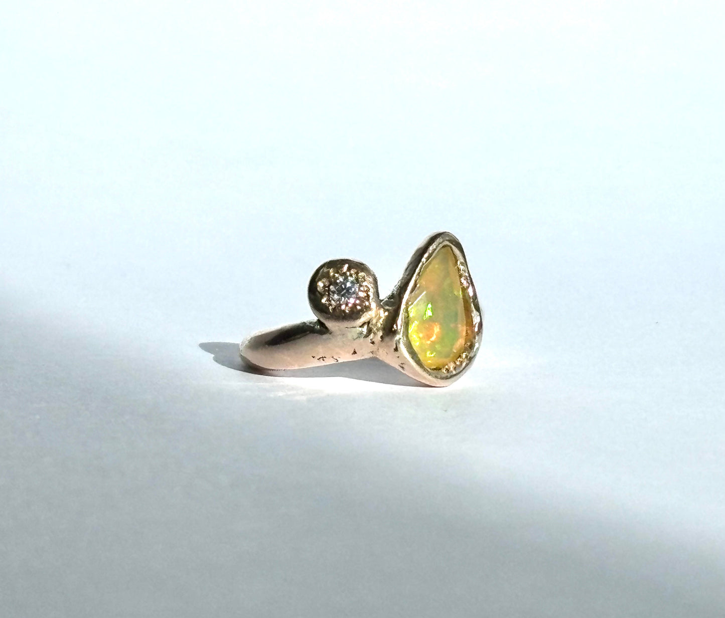 Opal and Moissanite Sparkle