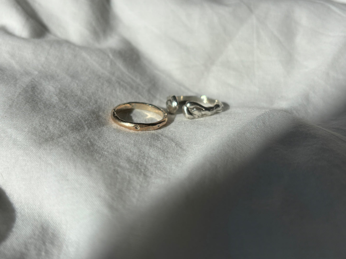 Dainty Organic Wedding Band