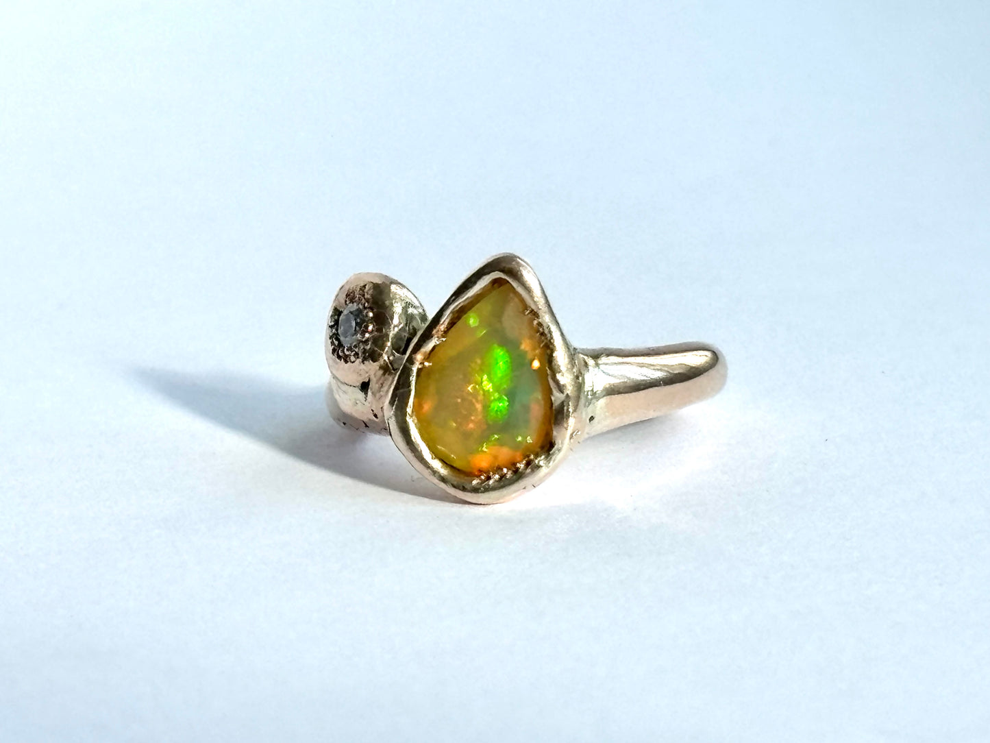 Opal and Moissanite Sparkle