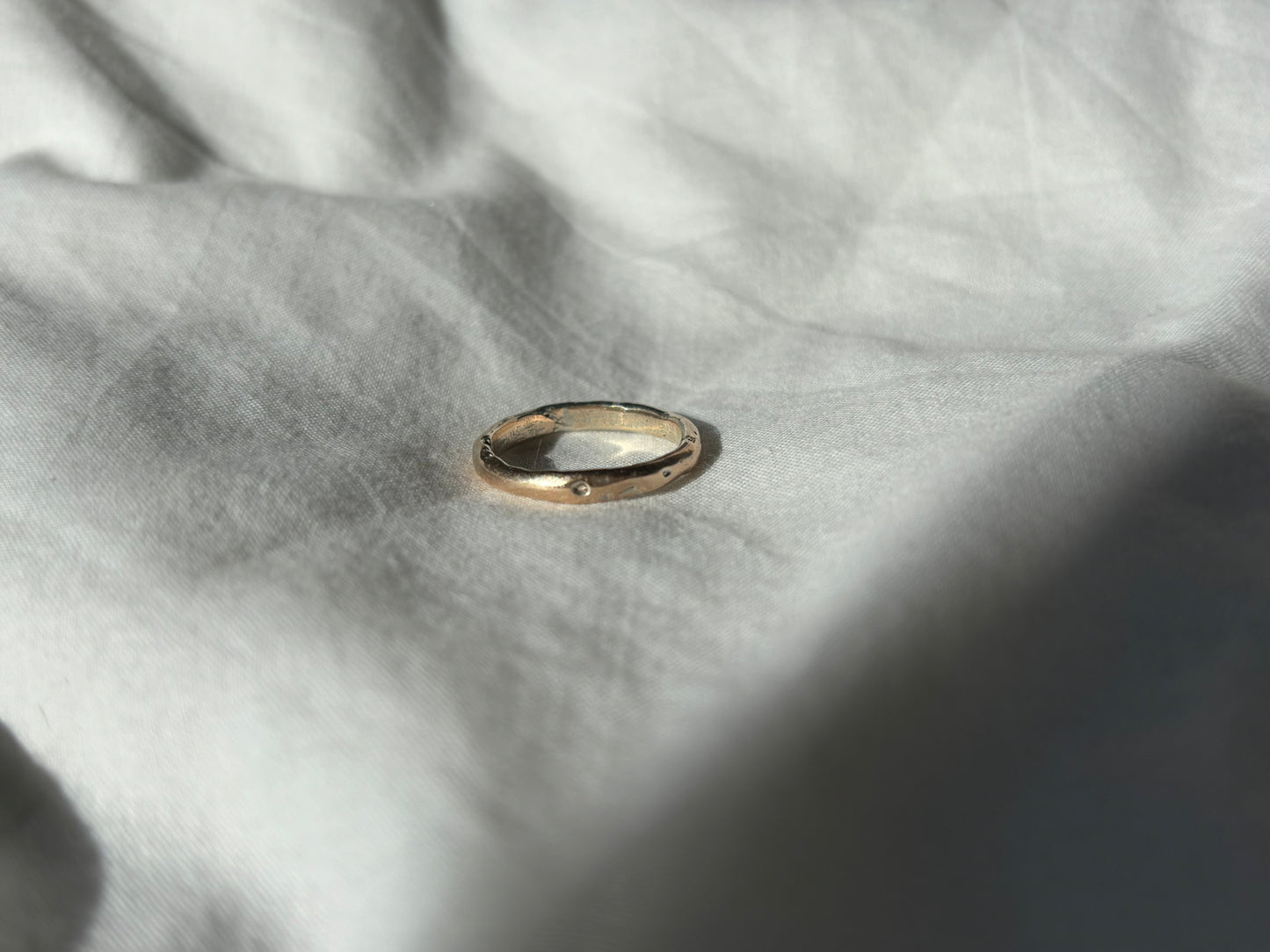 Dainty Organic Wedding Band